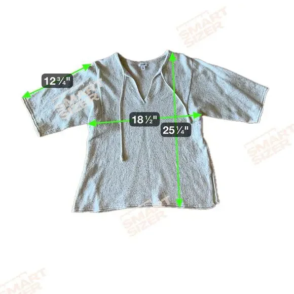 Pure J Jill Fleckd Beige Wool Sweater Sz M Petite Boho Asymmetric Slit Lagenlook - Picture 10 of 10